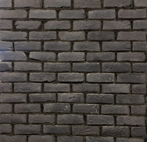 Black Onyx Thin Veneer Brick Flats - 17 sq ft per box
